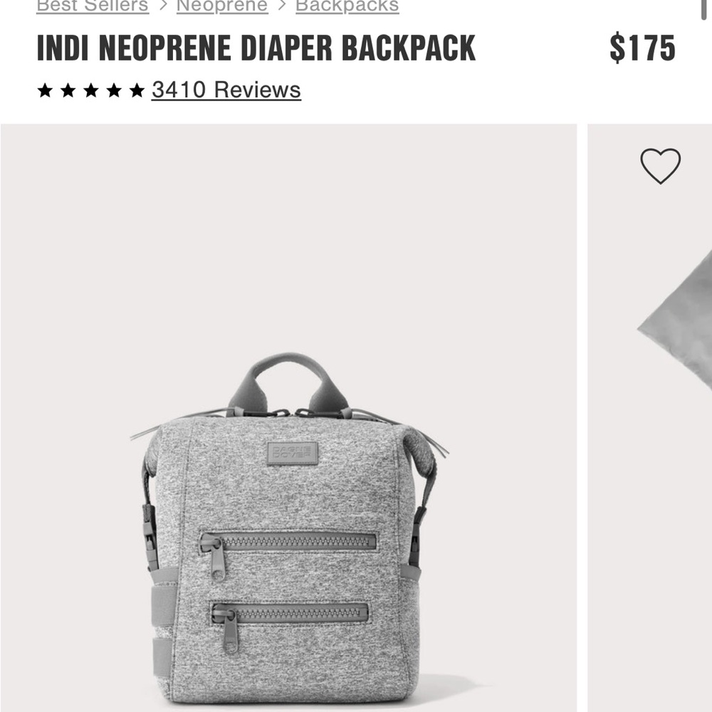 Dagne Dover Gray Neoprene Backpack